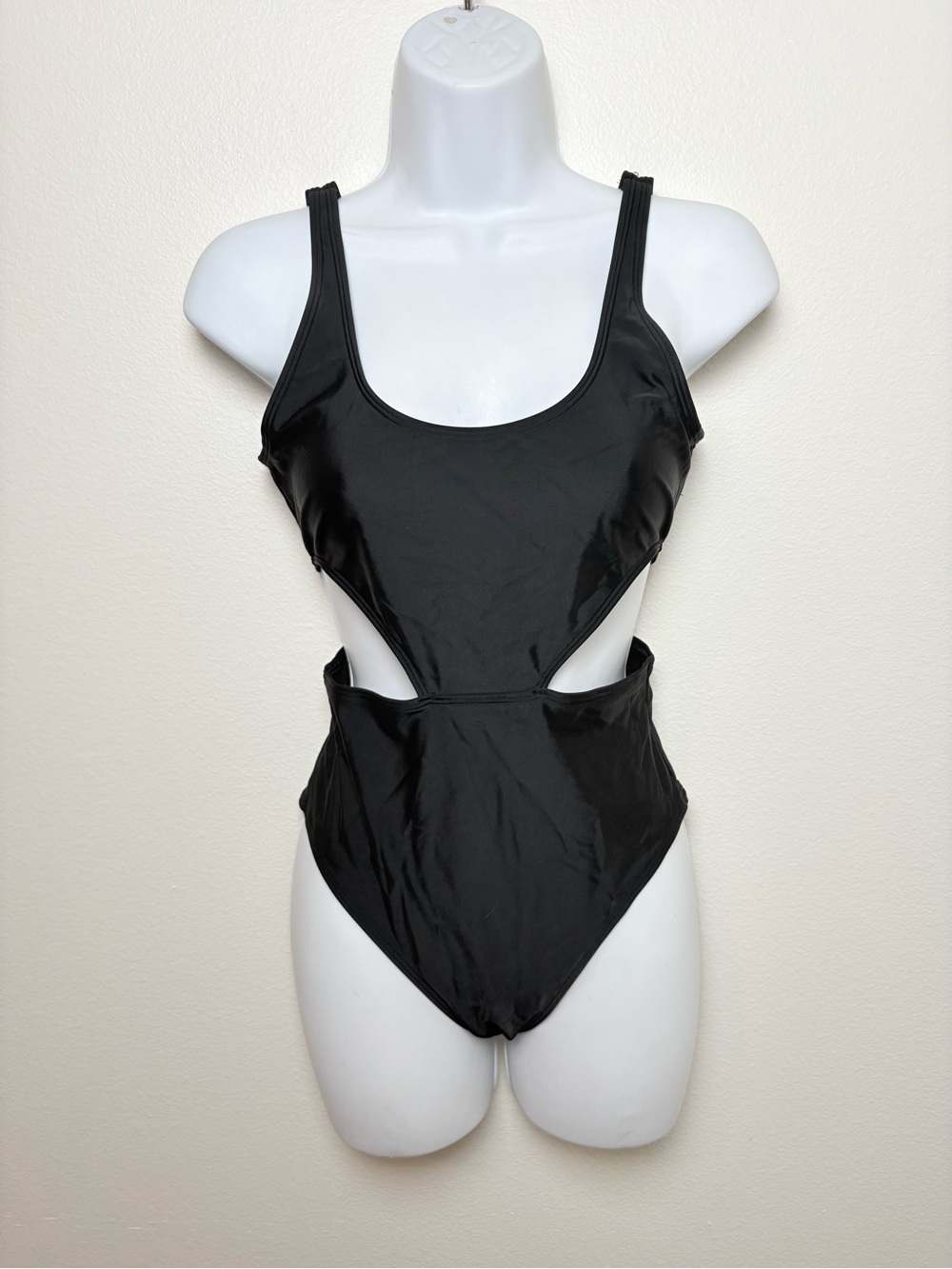 Aerie Women’s One Piece Swim Suit Cut out Black